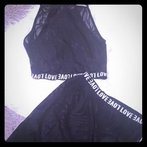 Black love two piece set ovo